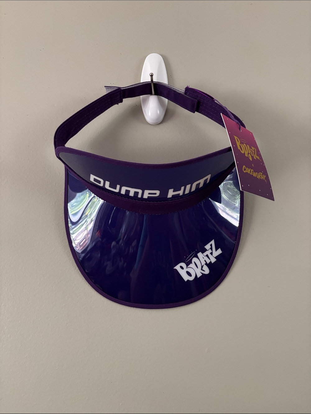 Bratz Dump Him Purple Visor NWT!